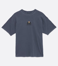 Blue Overdyed Munich Logo T Shirt