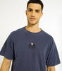 Blue Overdyed Munich Logo T Shirt