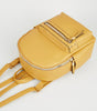 Mustard Leather Look Mini Backpack