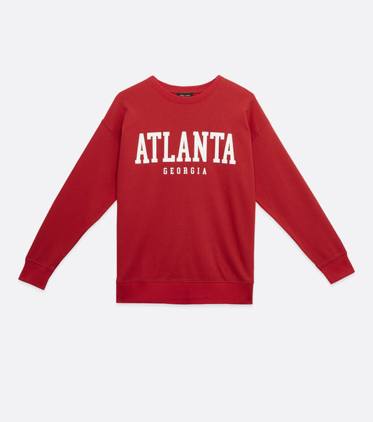 Red Atlanta Georgia Logo Sweatshirt