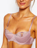 ASOS Leanna Lace Up Satin Half Cup Moulded Underwire Bra